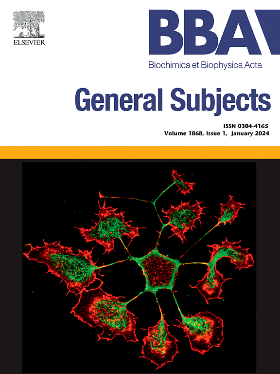 Go to journal home page - Biochimica et Biophysica Acta (BBA) - General Subjects